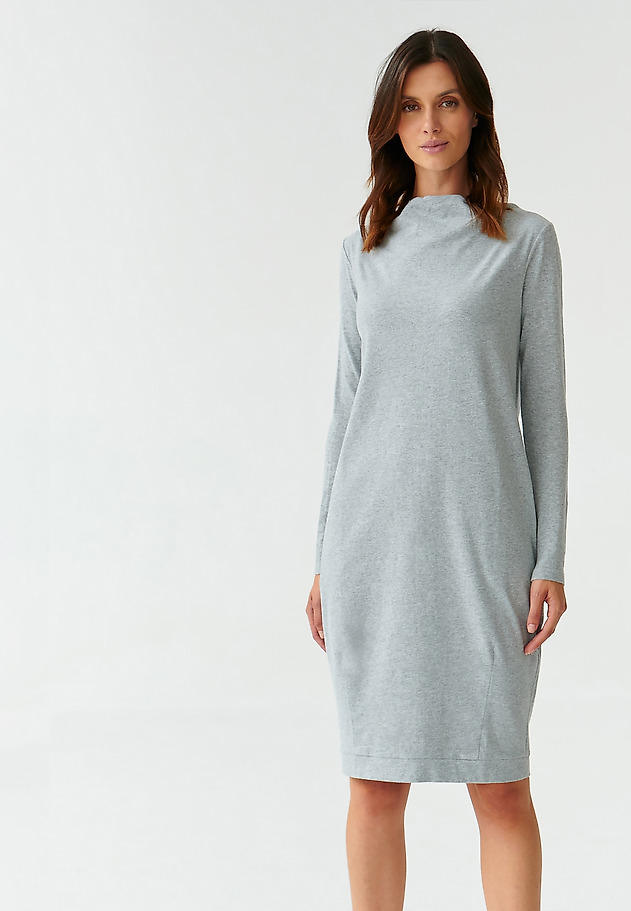 LADIES’ DRESS WITH WATER NECKLINE - AWERIKA LADIES’ DRESS WITH WATER NECKLINE - AWERIKA SZARY 2