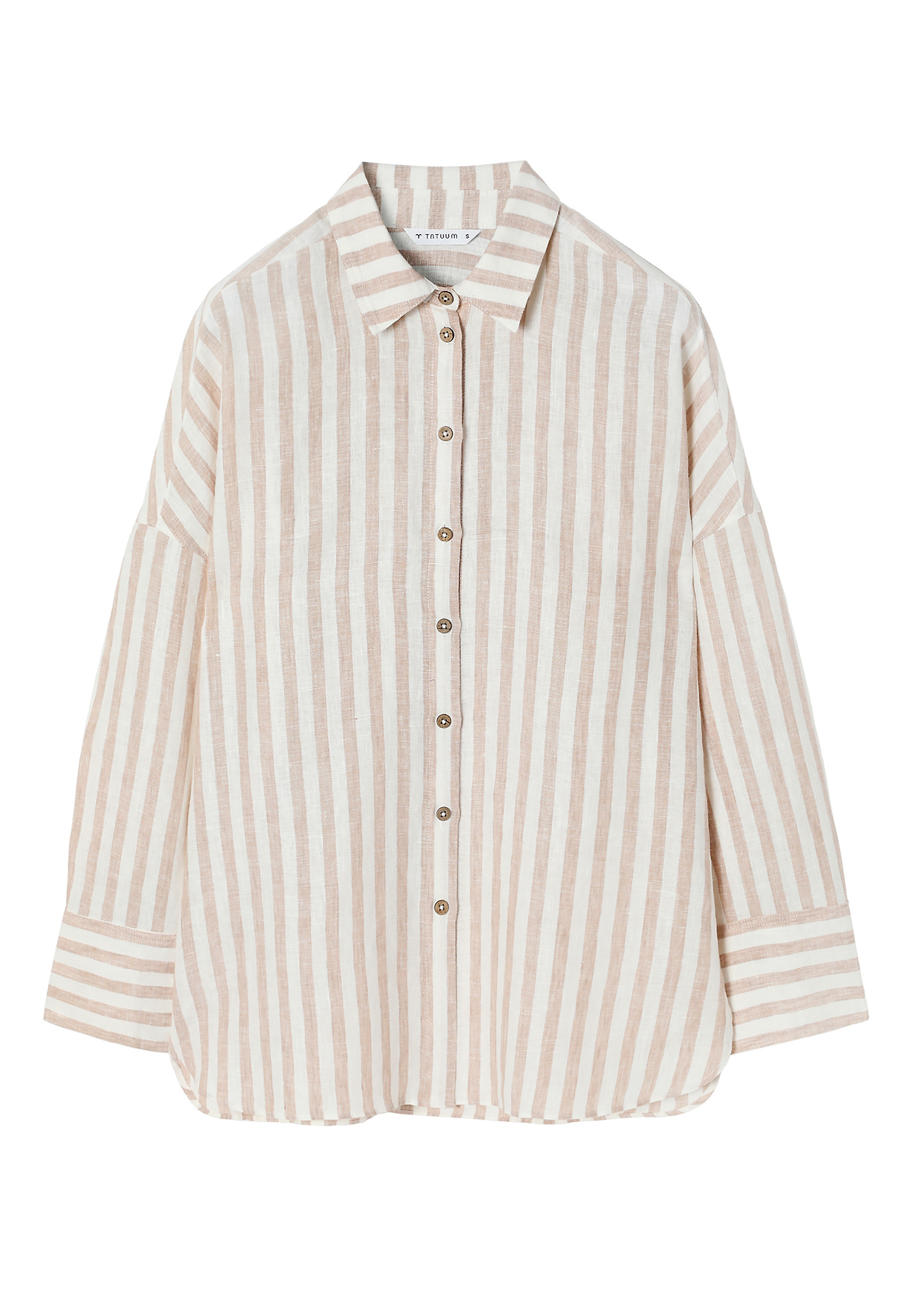 LANENA ČRTASTA BLUZA ZA ŽENSKE - ANDRAGIA LANENA ČRTASTA BLUZA ZA ŽENSKE - ANDRAGIA VEČBARVNA 98566