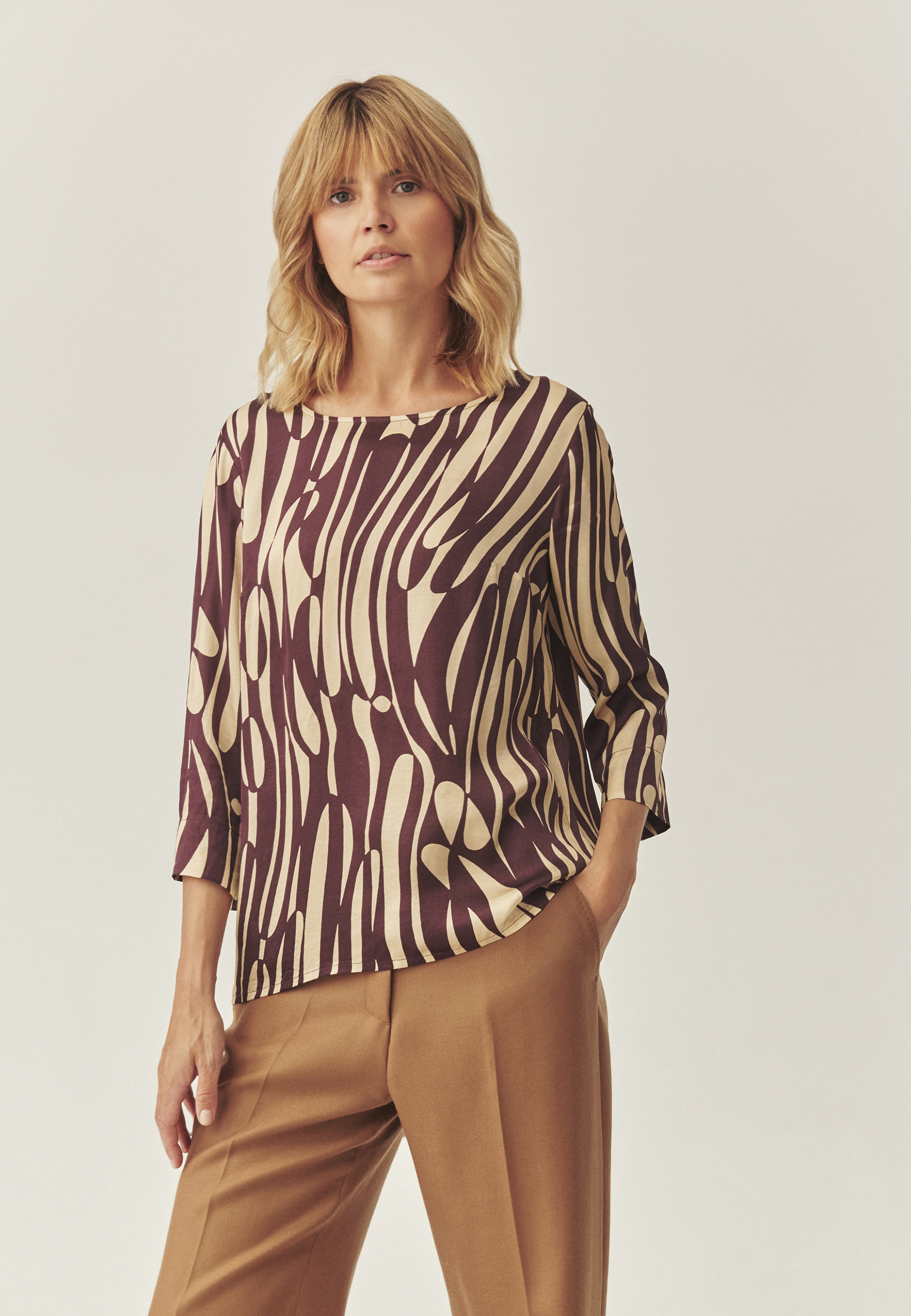 PATTERNED VISCOSE BLOUSE - AFELIAMI MULTICOLOR 2