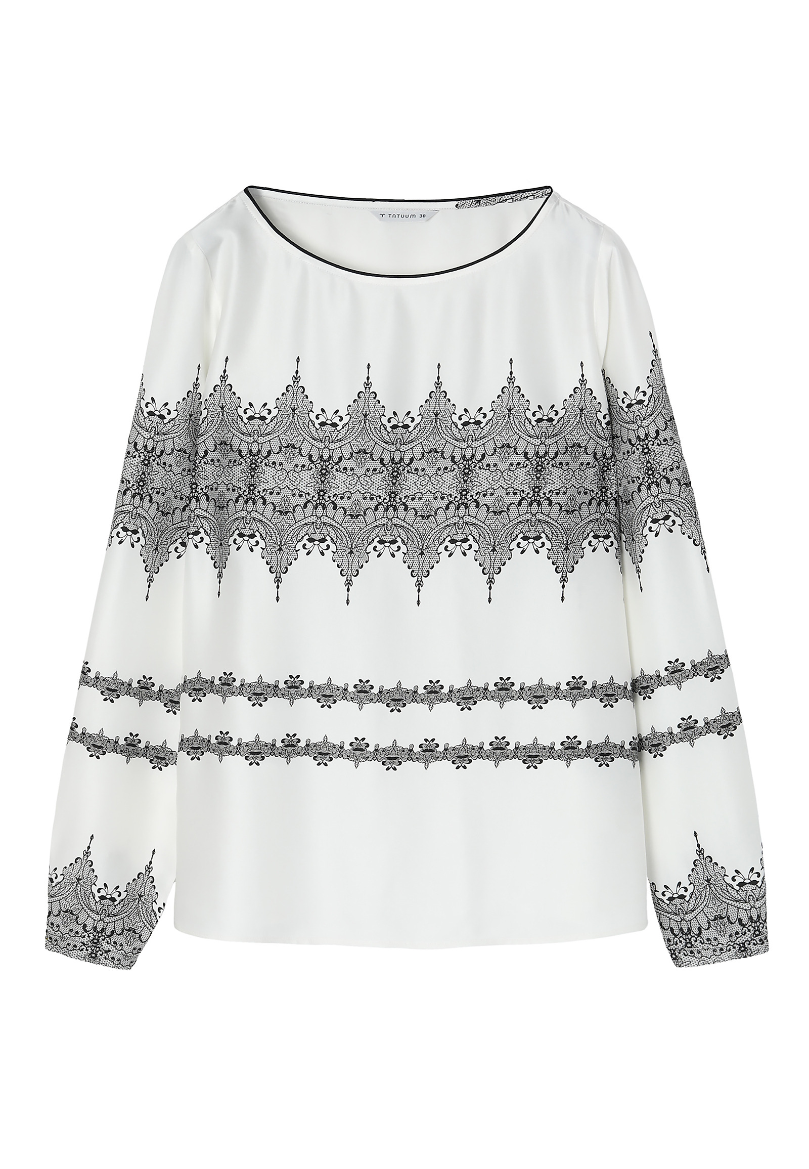 WZORZYSTA DAMSKA BLUZKA TKANINOWA Z DŁUGIM RĘKAWEM ALIANNA WZORZYSTA DAMSKA BLUZKA TKANINOWA Z DŁUGIM RĘKAWEM ALIANNA MULTIKOLOR 92491