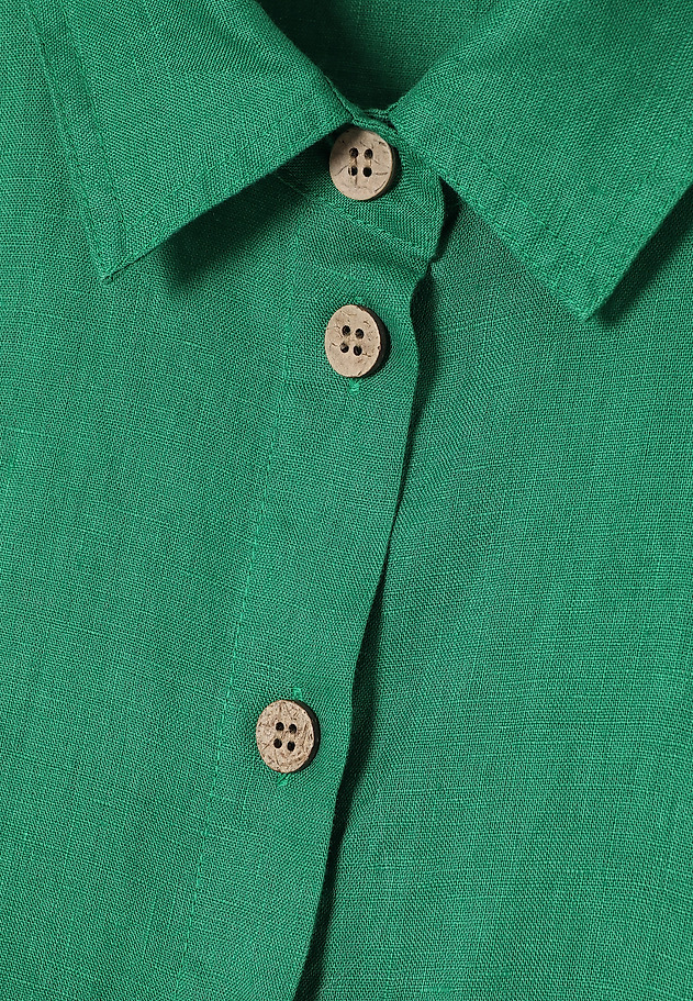 BLUZA IZ LANENEGA MATERIALA - ZALWA BLUZA IZ LANENEGA MATERIALA - ZALWA ZELENA 7
