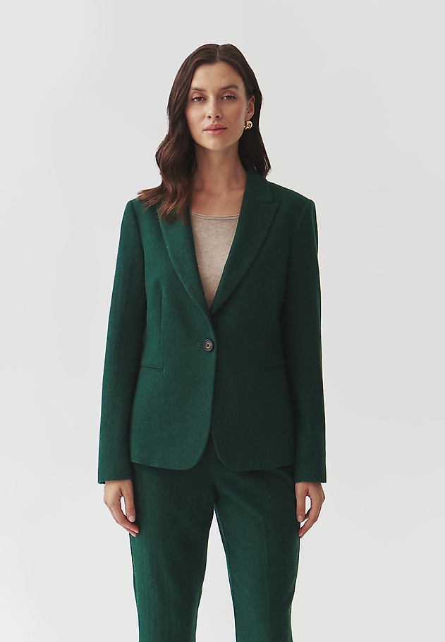 LADIES' HERRINGBONE FABRIC JACKET — AGNES 1 LADIES' HERRINGBONE FABRIC JACKET — AGNES 1 ZIELONY 3