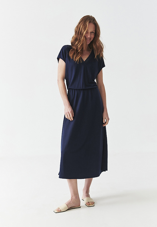 ETHEREAL DRESS WITH EMBROIDERED NECKLINE - BONNIE ETHEREAL DRESS WITH EMBROIDERED NECKLINE - BONNIE NIEBIESKI 6