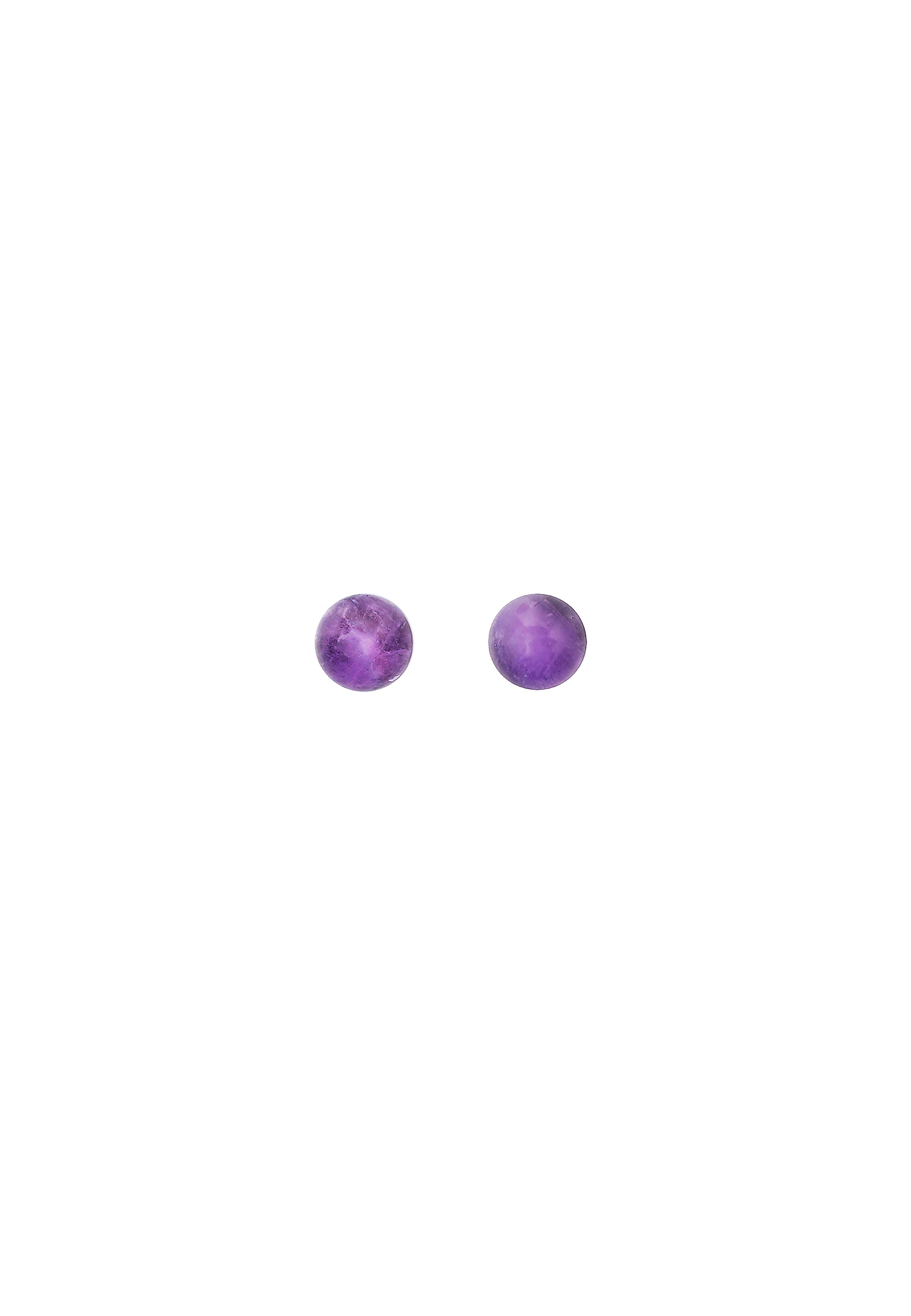 BALL-SHAPED EARRINGS WITH NATURAL AMETHYST- DOTA BALL-SHAPED EARRINGS WITH NATURAL AMETHYST- DOTA PURPLE 104068