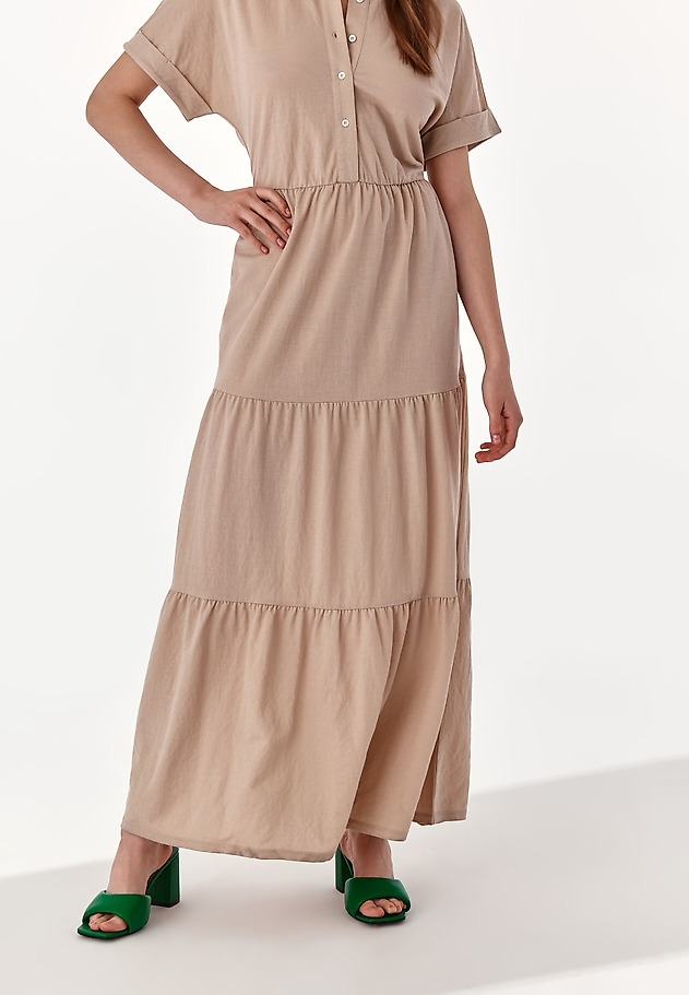 MAXI DRESS KOLAMBO MAXI DRESS KOLAMBO BEŻOWY 4