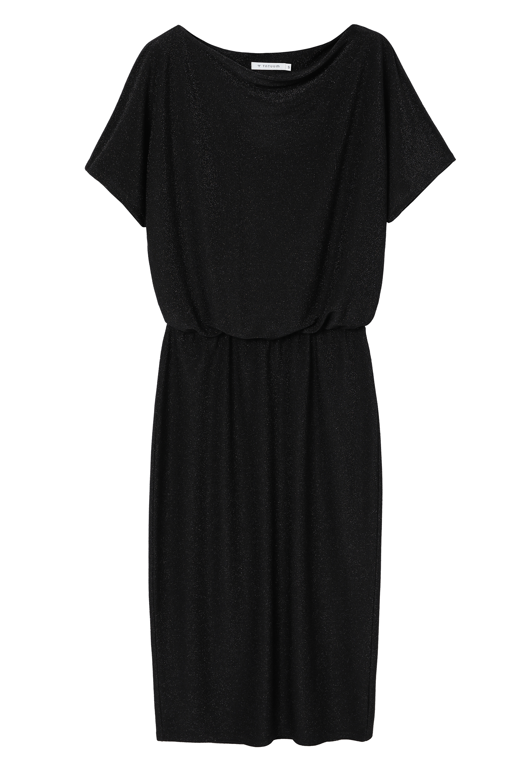 ELEGANTNA MIDI OBLEKA S SIKANJEM - LONGO ČRNA 2