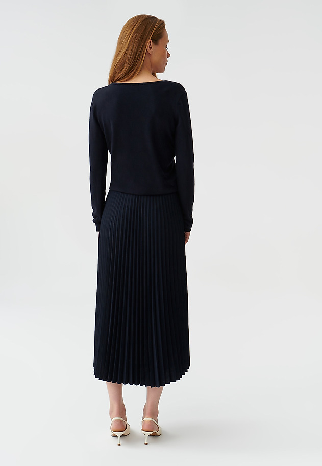 LADIES’ MIDI DRESS WITH LONG SLEEVES NAVISERA LADIES’ MIDI DRESS WITH LONG SLEEVES NAVISERA GRANATOWY 3