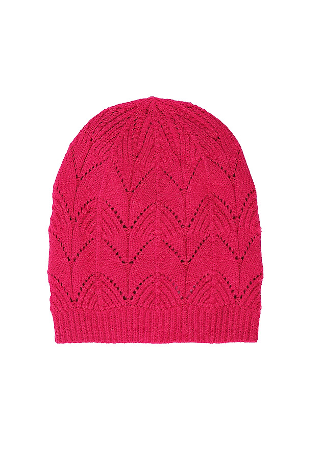 DZIANINOWA CZAPKA DAMSKA AZURA DZIANINOWA CZAPKA DAMSKA AZURA RÓŻOWY 2