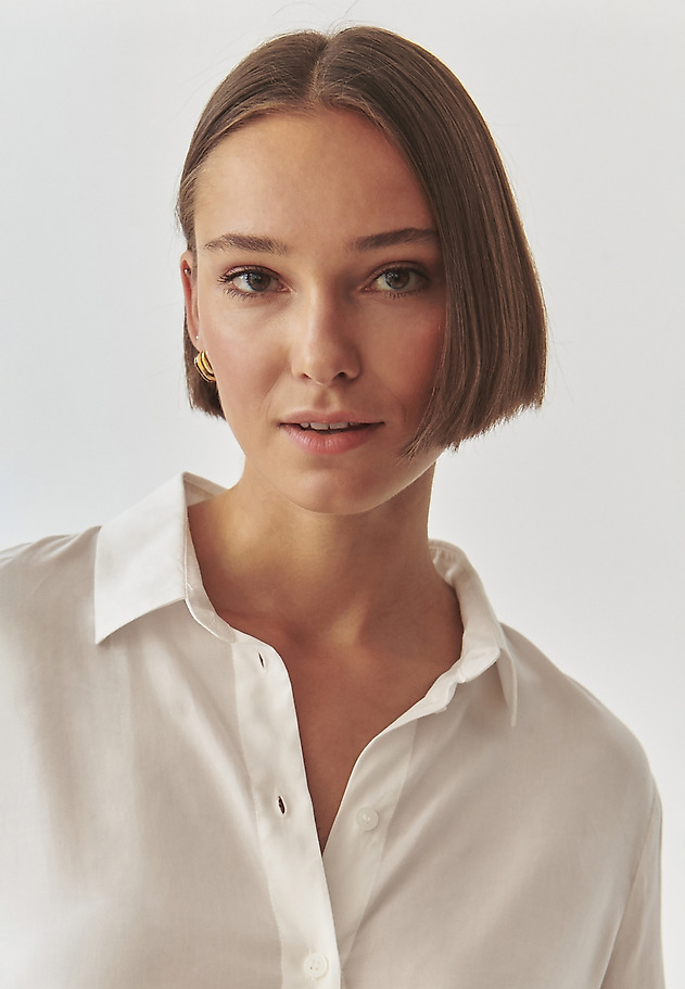 LADIES' FABRIC SHIRT WITH COLLAR - PRECJONA 1 LADIES' FABRIC SHIRT WITH COLLAR - PRECJONA 1 ECRU 5