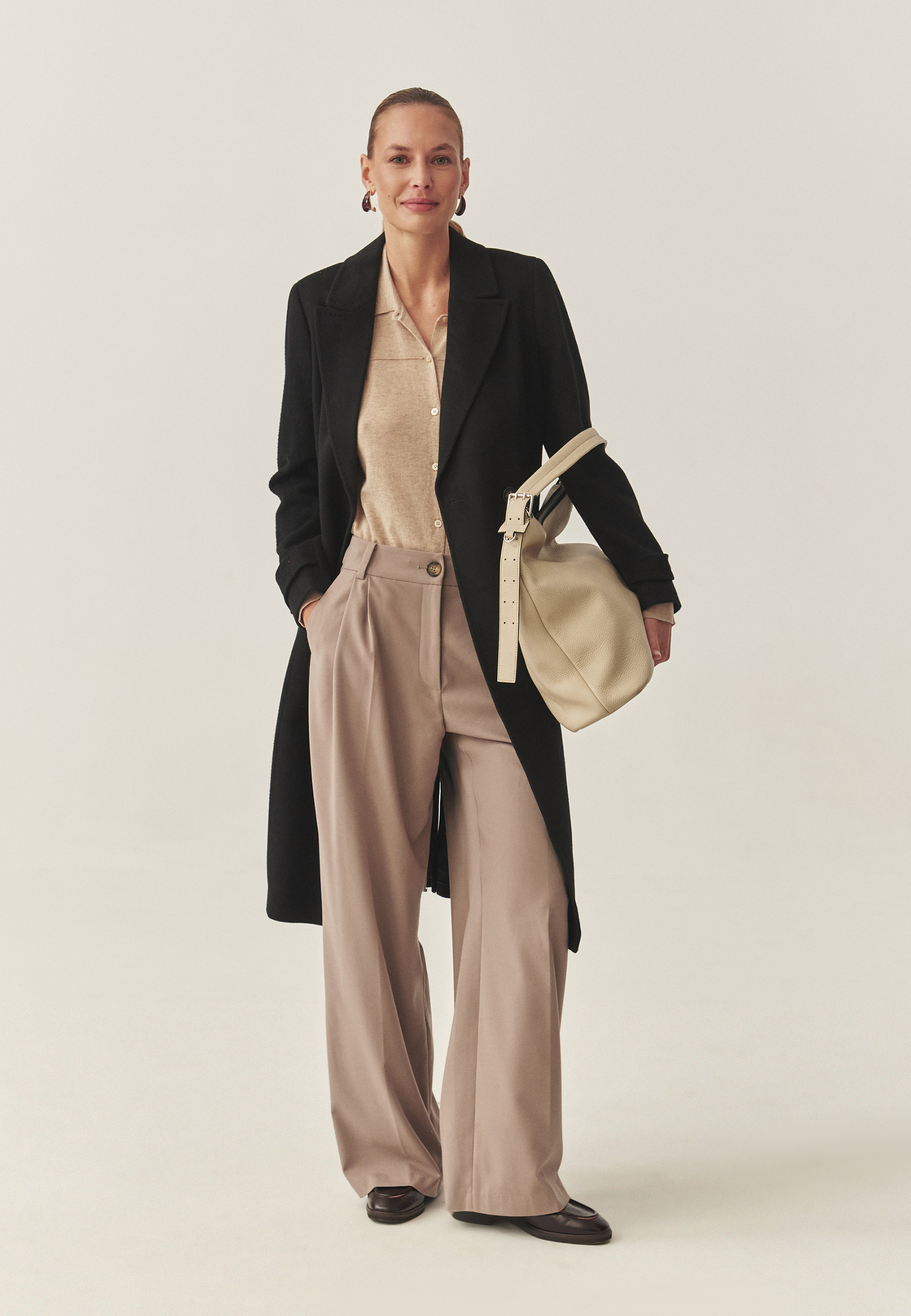 DÁMSKY TEXTILNÝ KABÁT S OPASKOM – TEA