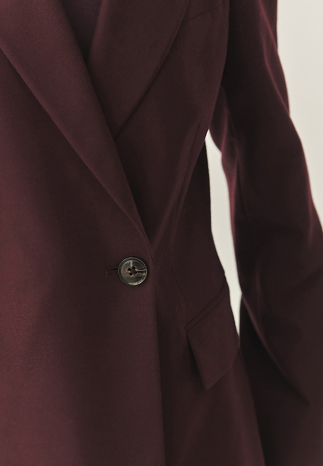 BURGUNDY WOOL BLAZER - SOHO BURGUNDY WOOL BLAZER - SOHO RED 8
