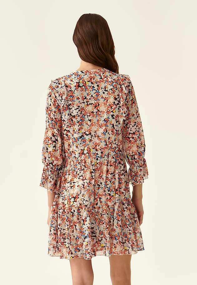 ROMANTIC DRESS MADE FROM CRUSHED CHIFFON ETELI ROMANTIC DRESS MADE FROM CRUSHED CHIFFON ETELI MULTIKOLOR 4