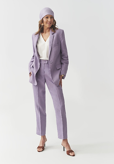 LINEN TROUSERS WITH STRAIGHT LEG — IMI 1 LINEN TROUSERS WITH STRAIGHT LEG — IMI 1