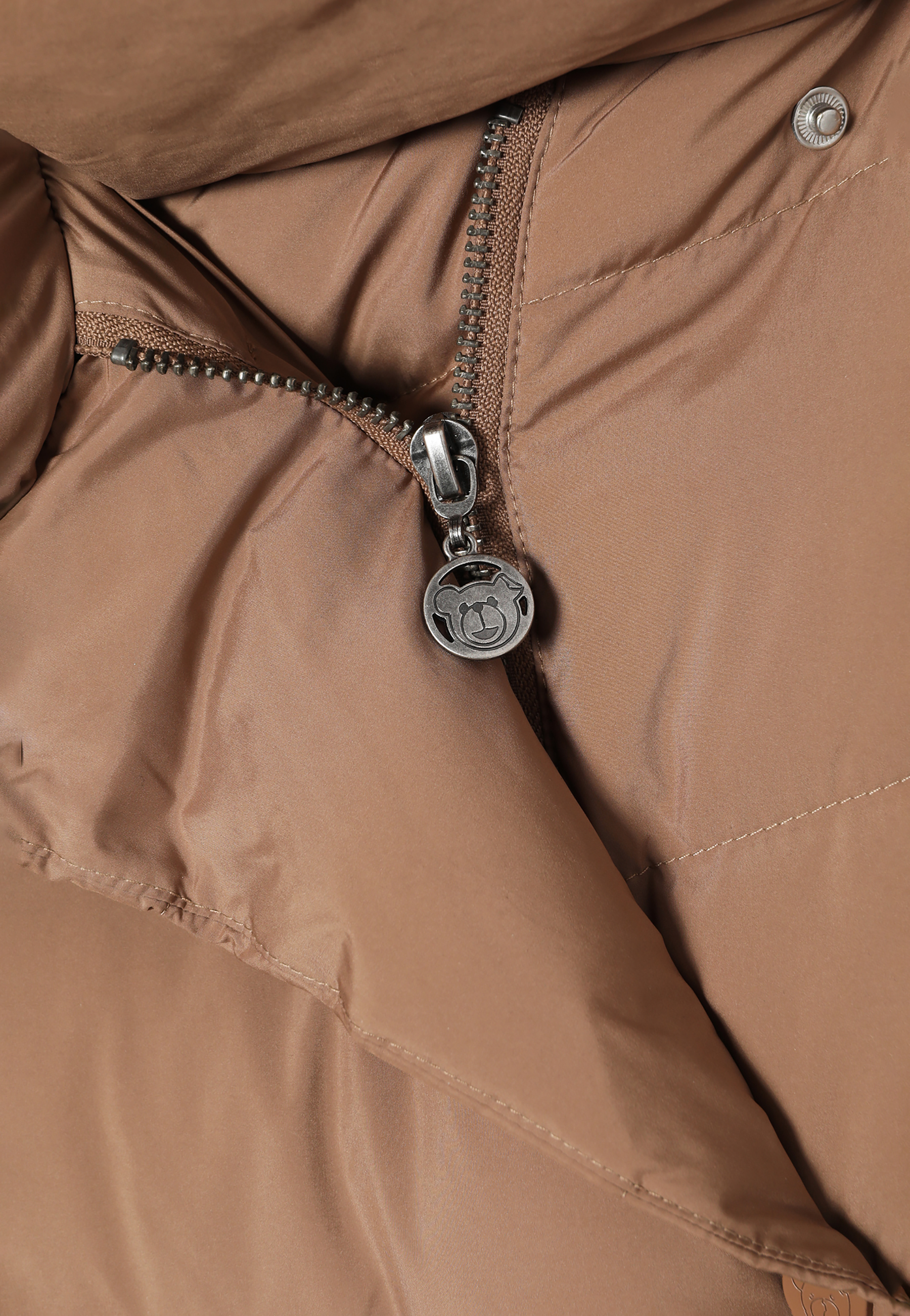 PALTON DE DAMĂ, DIN ȚESĂTURĂ, CU UMPLUTURĂ DIN PUF ȘI MOTIVUL URSULEȚULUI DE PLUȘ - VIOLA 1 BEJ 2