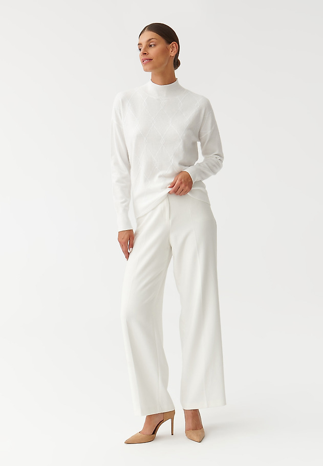 SWETER DAMSKI W CEKINOWE ROMBY CEKIRO SWETER DAMSKI W CEKINOWE ROMBY CEKIRO BIAŁY 2