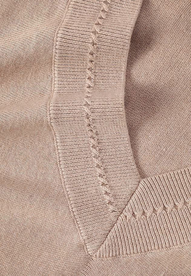 LOOSE JUMPER MADE FROM A BREATHABLE COTTON BLEND - ASEL LOOSE JUMPER MADE FROM A BREATHABLE COTTON BLEND - ASEL BEIGE 7