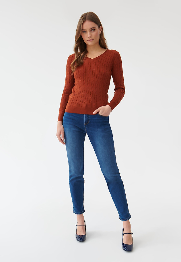 LADIES’ V-SHAPED SWEATER WIRO LADIES’ V-SHAPED SWEATER WIRO ORANGE 2