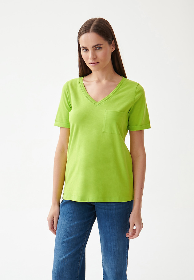 T-SHIRT DAMSKI Z KIESZONKĄ MIMI T-SHIRT DAMSKI Z KIESZONKĄ MIMI ZIELONY 3