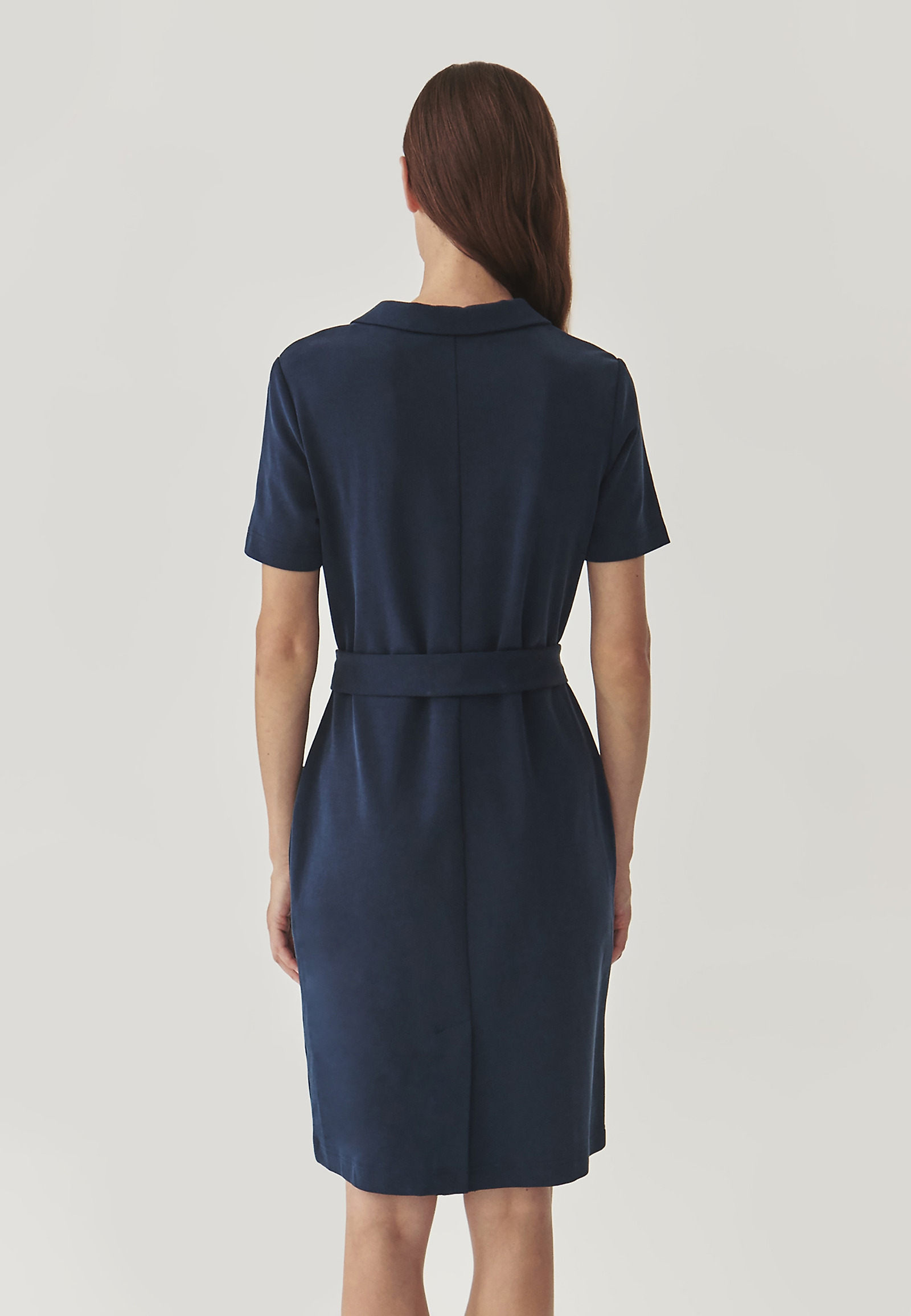 LADIES’ DRESS WITH ADDITIONAL BELT - WENDY LADIES’ DRESS WITH ADDITIONAL BELT - WENDY NAVY BLUE 99751