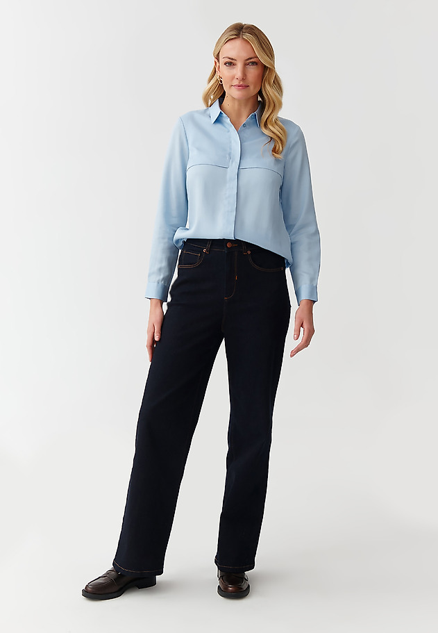 ELEGANT LADIES’ SHIRT - KOROTA ELEGANT LADIES’ SHIRT - KOROTA NIEBIESKI 2