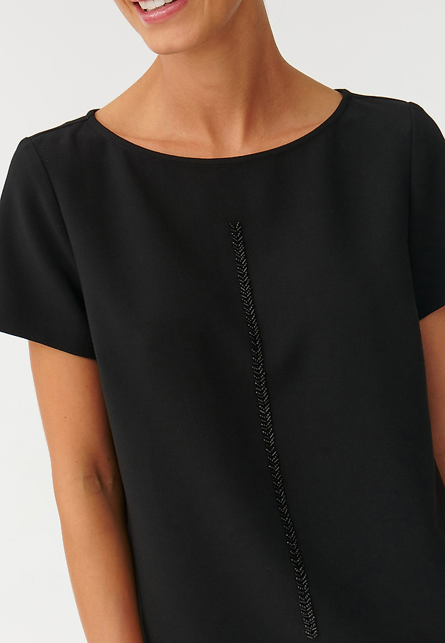 LADIES’ BLOUSE WITH BEADED-EMBELLISHED APPLICATION LAMIRA LADIES’ BLOUSE WITH BEADED-EMBELLISHED APPLICATION LAMIRA BLACK 5