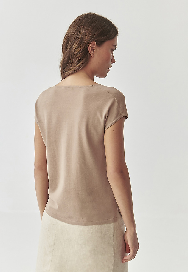 ŽENSKA PLETENA BLUZA BREZ ROKAVOV - ESTERE ŽENSKA PLETENA BLUZA BREZ ROKAVOV - ESTERE BEŽ 4