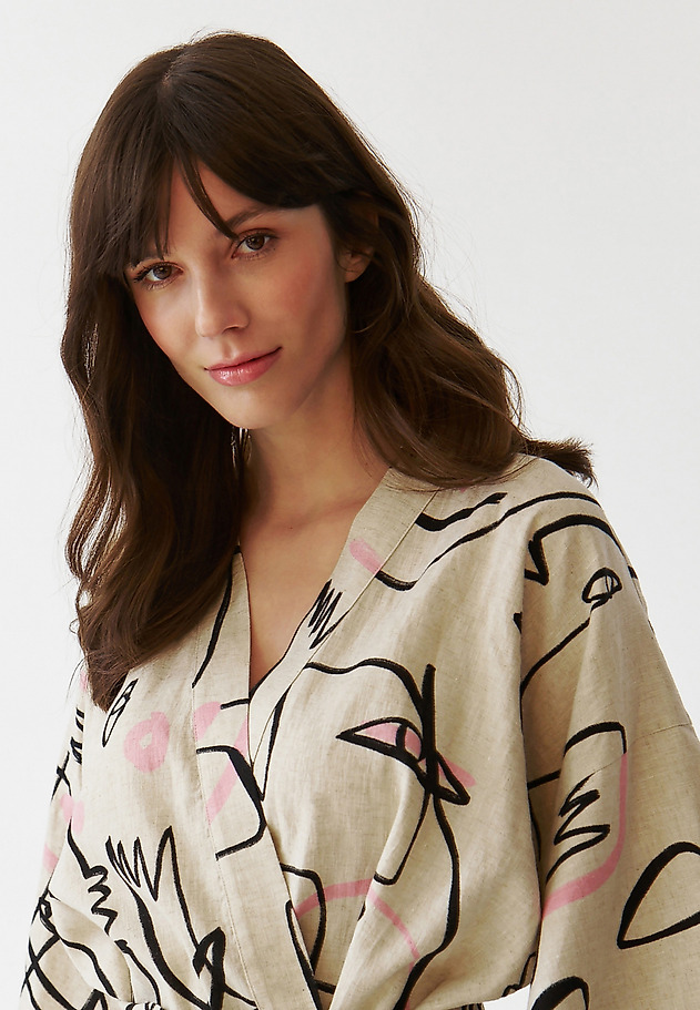 MODERN LADIES’ KIMONO BLAZER WITH A BELT - KIMONI 1 MODERN LADIES’ KIMONO BLAZER WITH A BELT - KIMONI 1 MULTIKOLOR 6