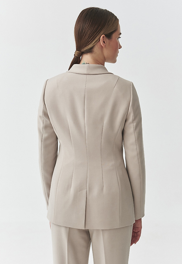 BEIGE WOVEN BLAZER — LAMIANA BEIGE WOVEN BLAZER — LAMIANA BEŻOWY 4