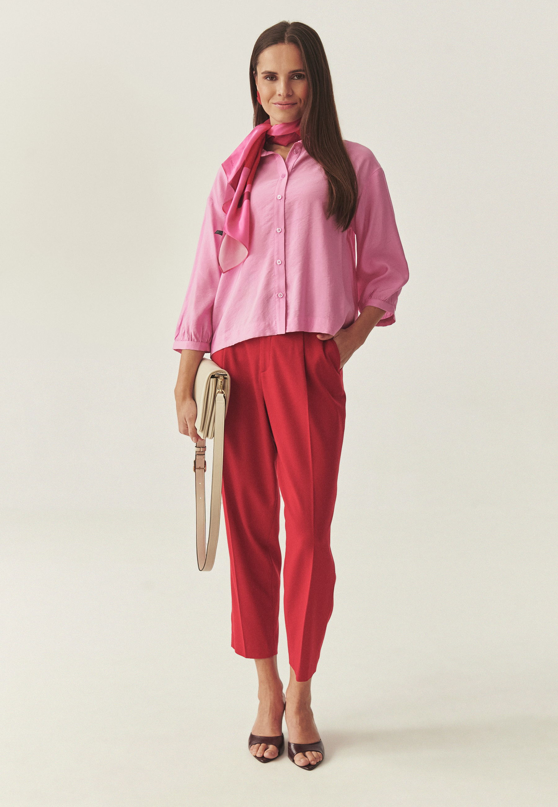 KOSZULA Z WISKOZĄ LENZING™ ECOVERO™ - FREDO RÓŻOWY 2