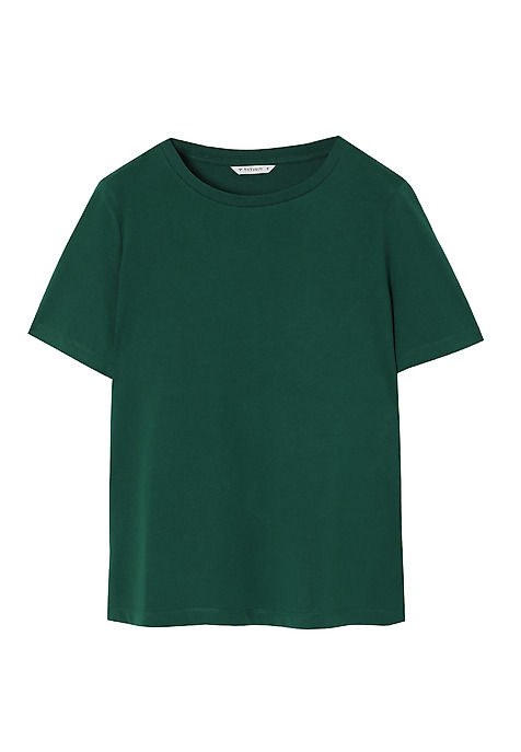 LADIES' SHORT SLEEVED BOXY T-SHIRT — DELOR GREEN 2