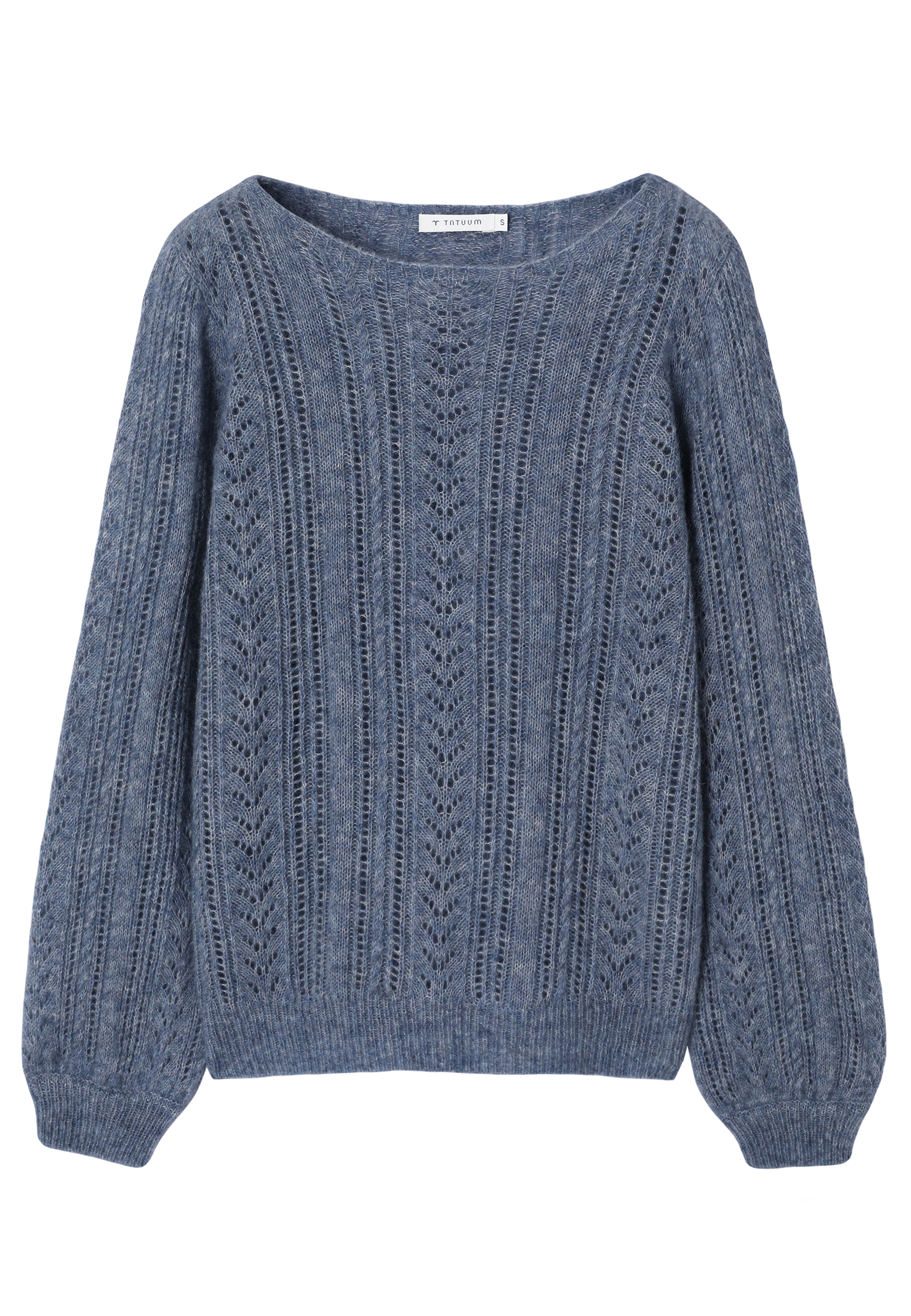 SWETER Z WEŁNĄ I MOHEREM - ELENI NIEBIESKI 2