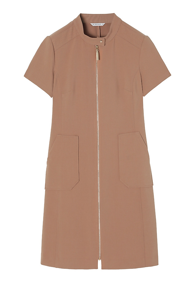 SHORT DRESS WITH ZIP - MANTOKI SHORT DRESS WITH ZIP - MANTOKI BEŻOWY 10