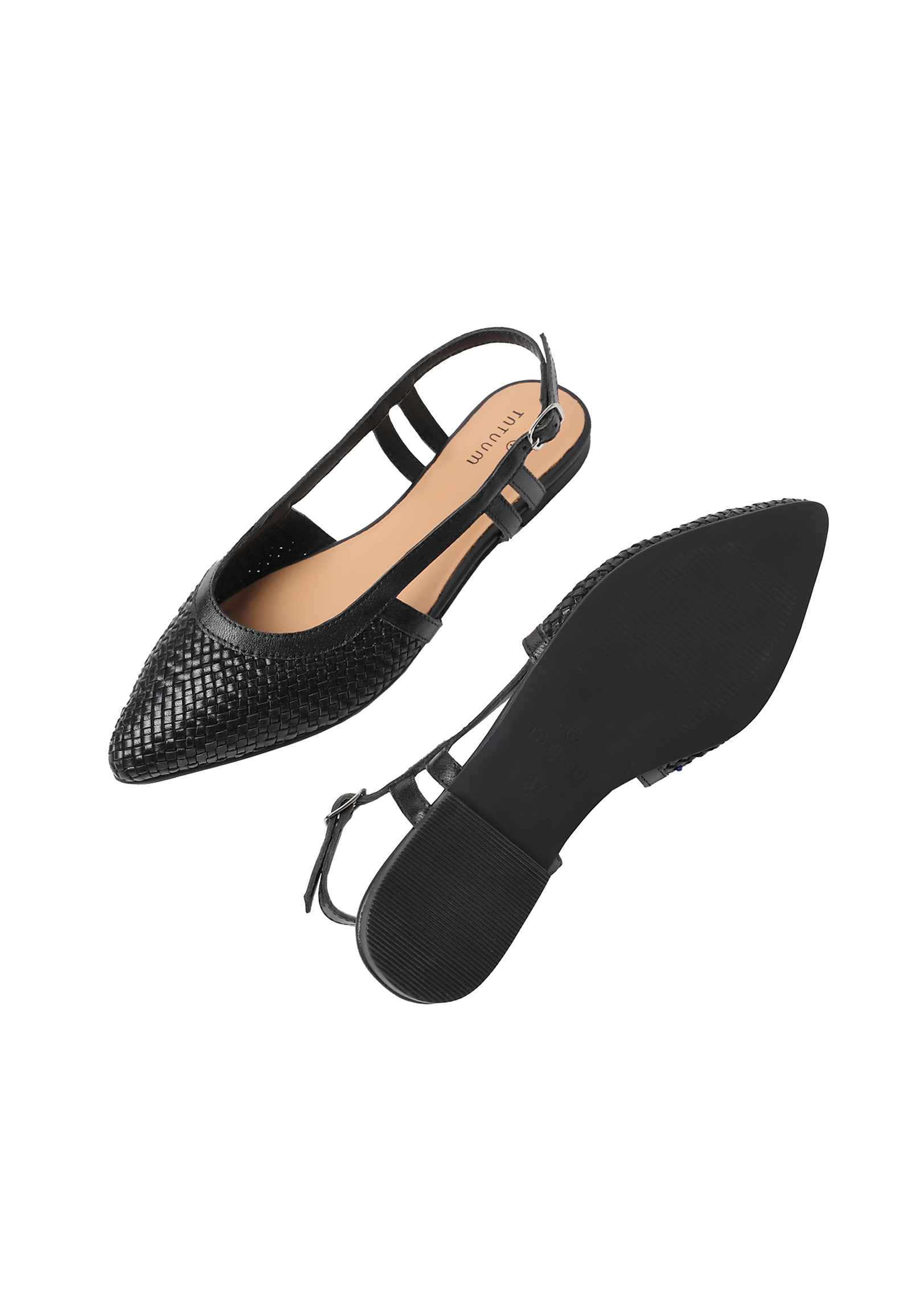 KOŽENÉ BALERÍNY S OTEVŘENOU PATOU — DEVI KOŽENÉ BALERÍNY S OTEVŘENOU PATOU — DEVI ČERNÁ 105768