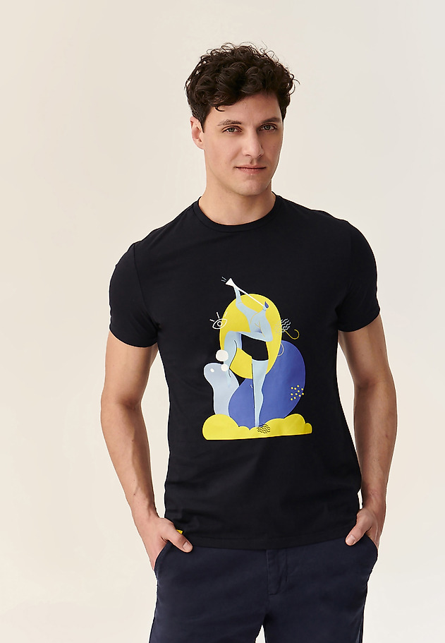 T-SHIRT MĘSKI MIKIN 1 JS T-SHIRT MĘSKI MIKIN 1 JS GRANATOWY 1