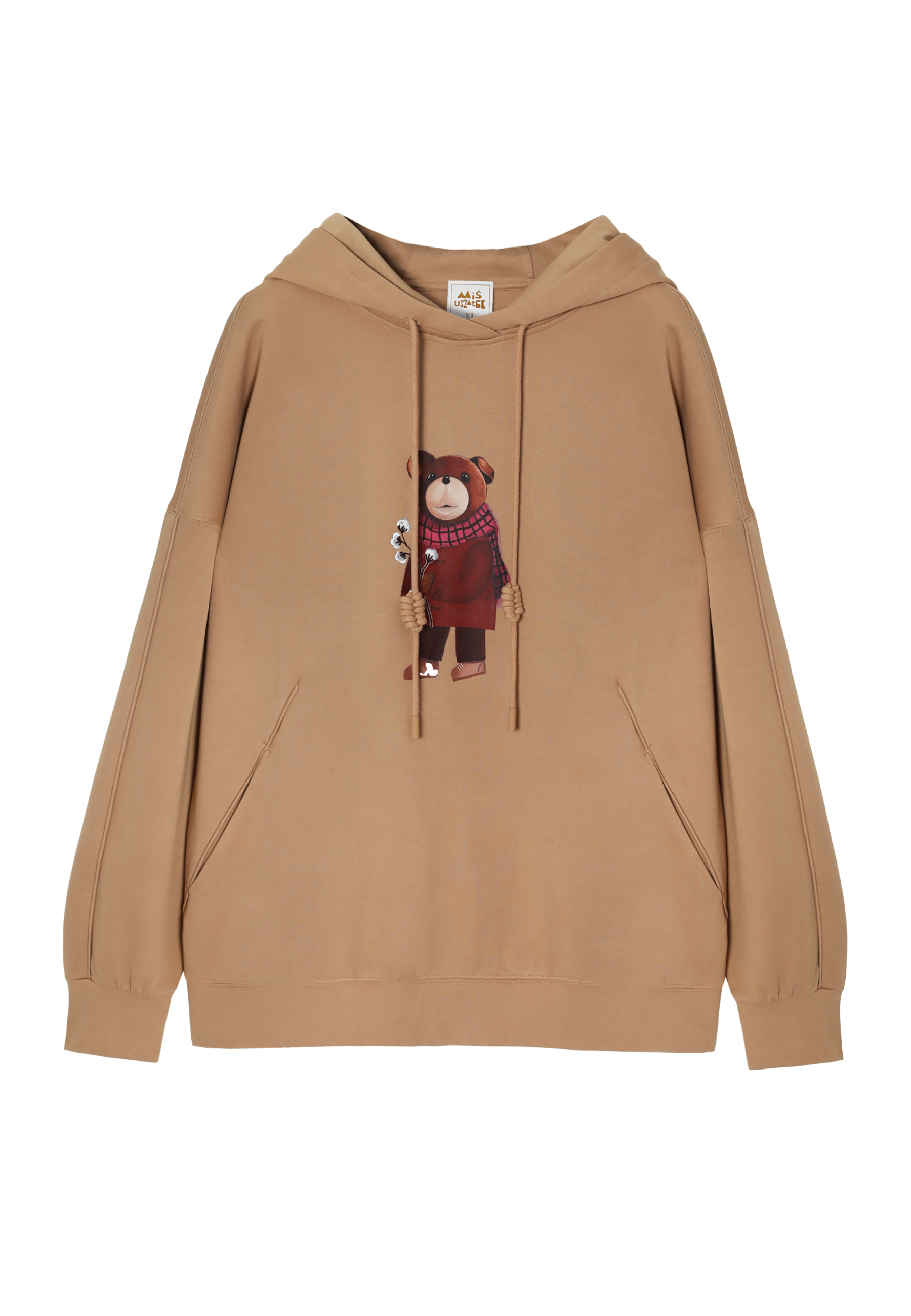 DZIANINOWA BLUZA DAMSKA Z MOTYWEM MISIA USZATKA — OLGA