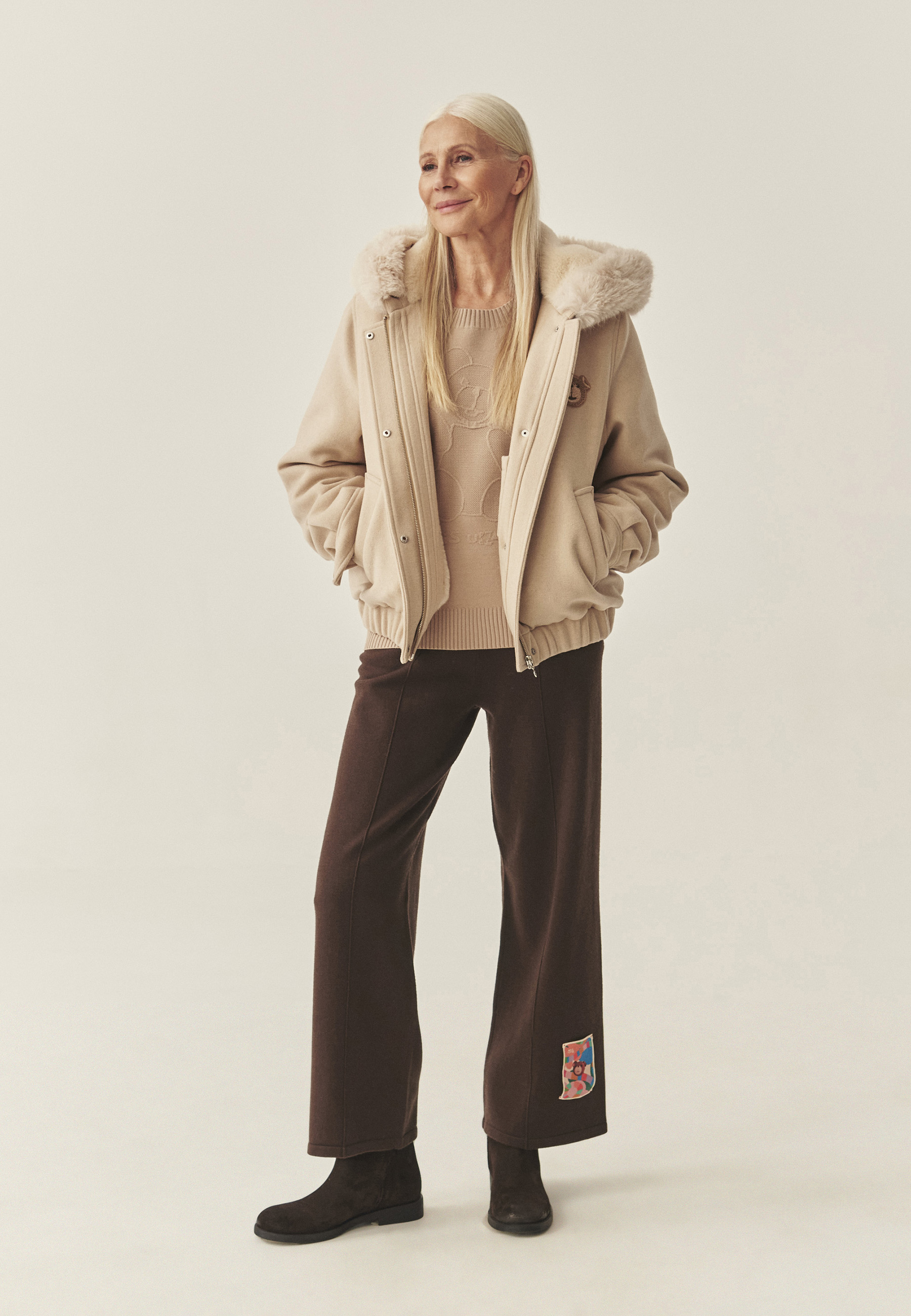 CASUAL JACKET WITH PLUSH LINING - SARKANO BEIGE 2