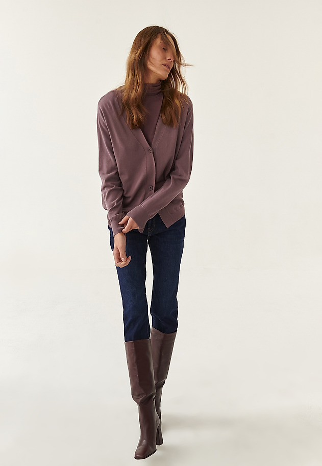 LADIES' BLOUSE WITH A TURTLENECK GOLTIKA LADIES' BLOUSE WITH A TURTLENECK GOLTIKA PURPLE 5