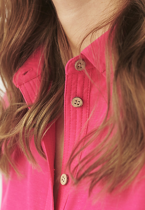 LYOCELL SHIRT DRESS - NICOLETTA PINK 2