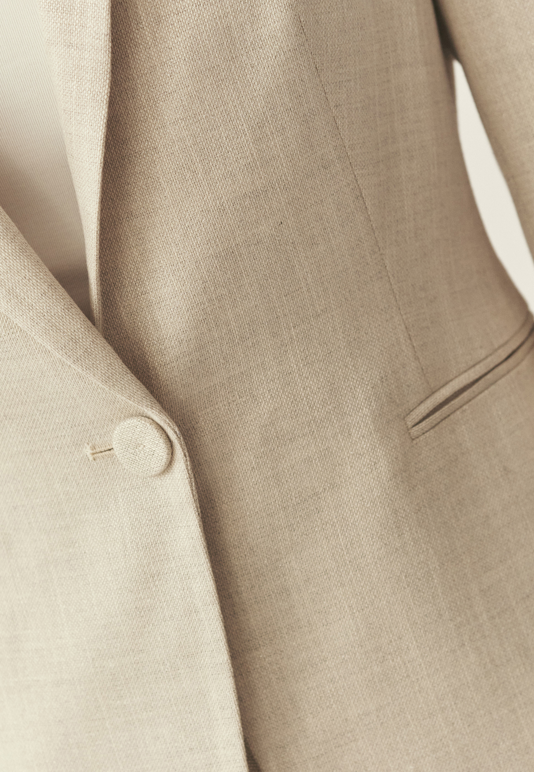 WOVEN JACKET WITH SHINY FINISH - LAMIANORE BEIGE 2