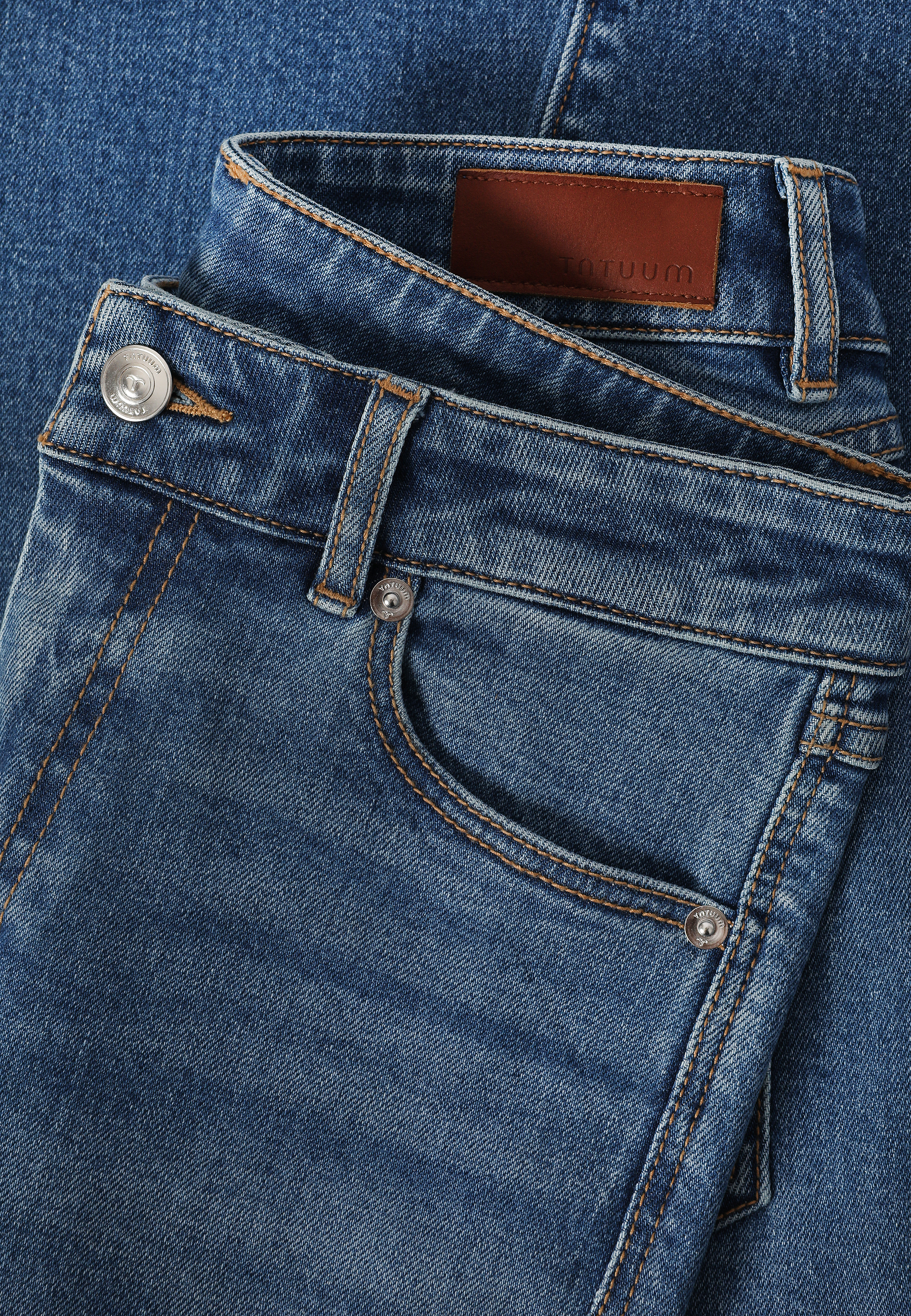 DENIMOWE SPODNIE Z PROSTĄ NOGAWKĄ - KATA 1 GRANATOWY 2