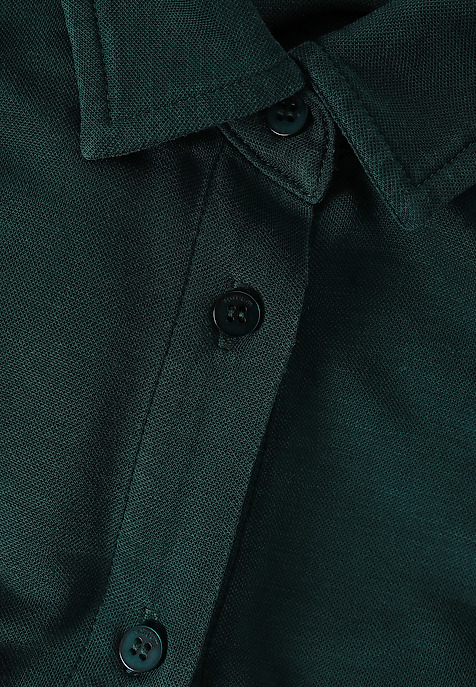LADIES' KNITTED SHIRT WITH COLLAR — GANKO GREEN 2