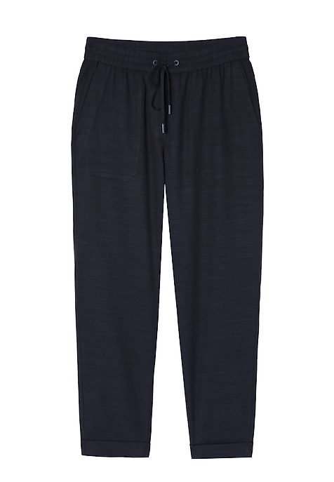 PANTALONI DE DAMĂ, DIN ȚESĂTURĂ, CU ELASTIC ÎN TALIE - SUDIKI BLEUMARIN 2