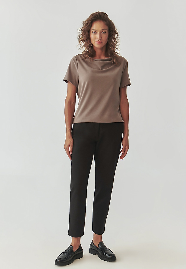 LADIES' FABRIC CIGARETTE PANTS- FILIMI LADIES' FABRIC CIGARETTE PANTS- FILIMI BLACK 1
