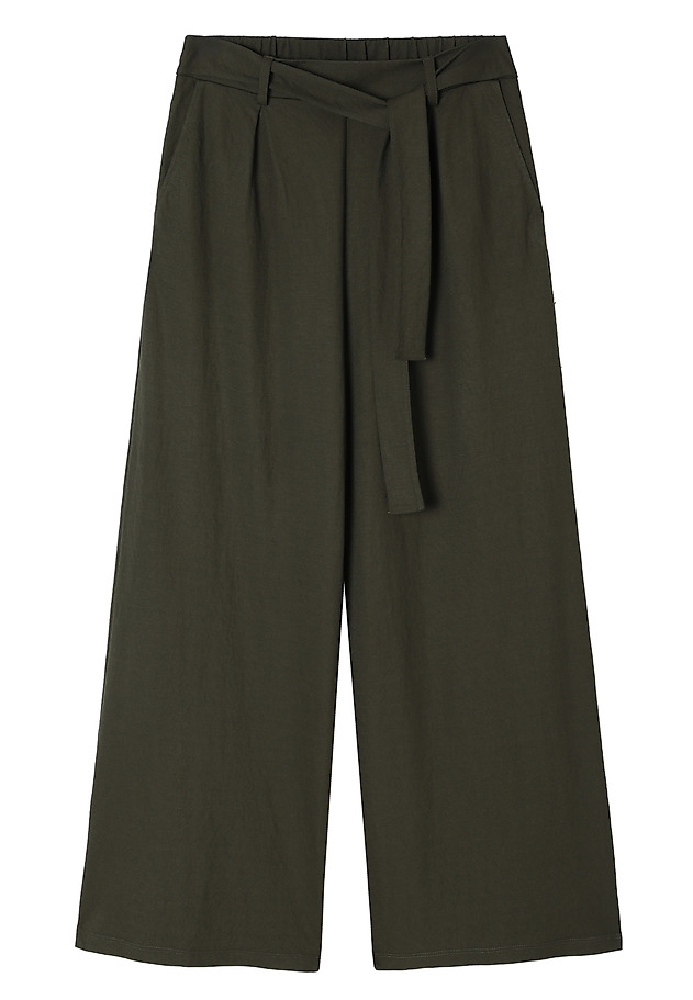 KNITTED TROUSERS WITH TIE - ZAMI KNITTED TROUSERS WITH TIE - ZAMI KHAKI 5