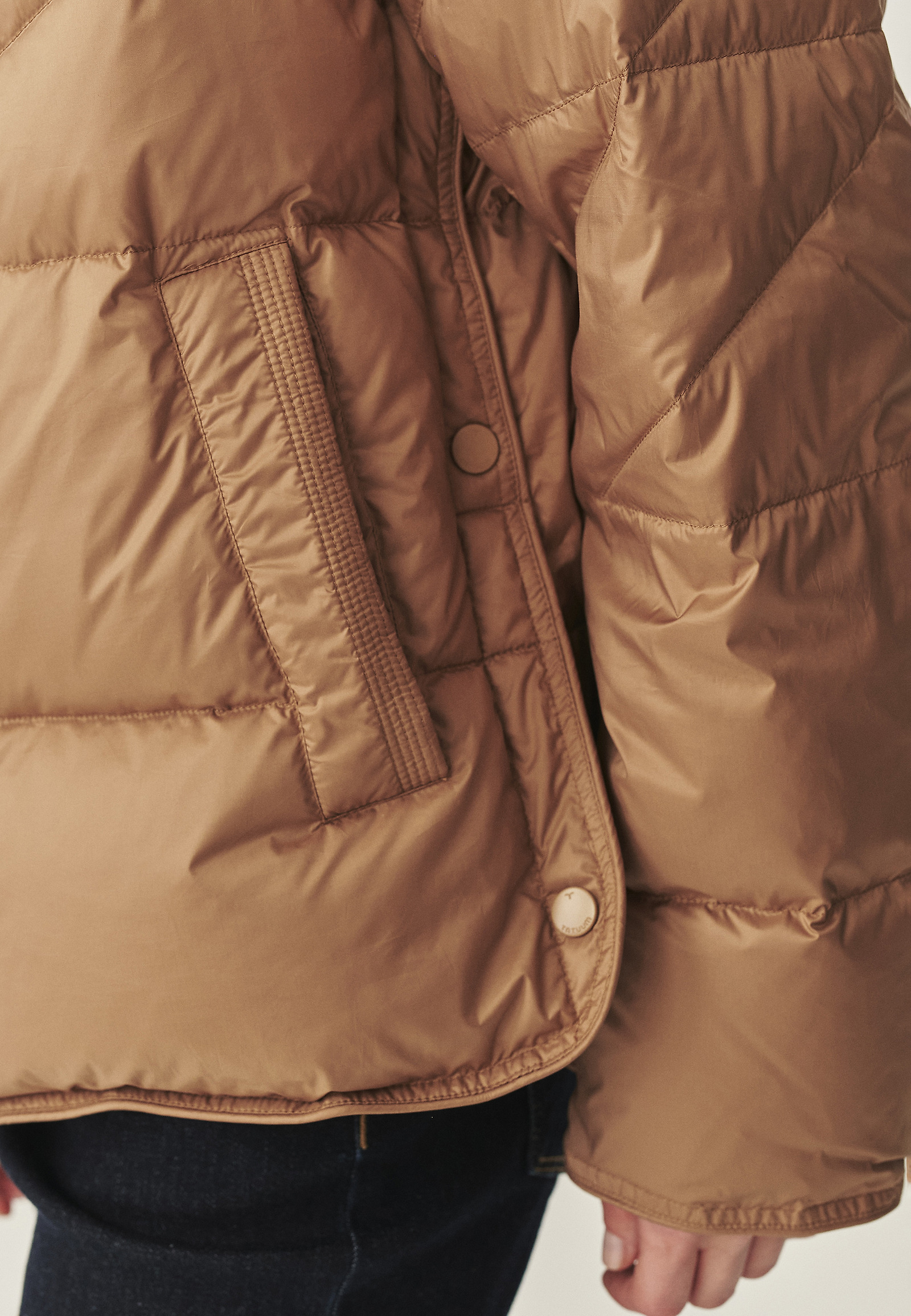 PUCHOWA KURTKA Z KAPTUREM - SAMORI PUCHOWA KURTKA Z KAPTUREM - SAMORI BEŻOWY 114974