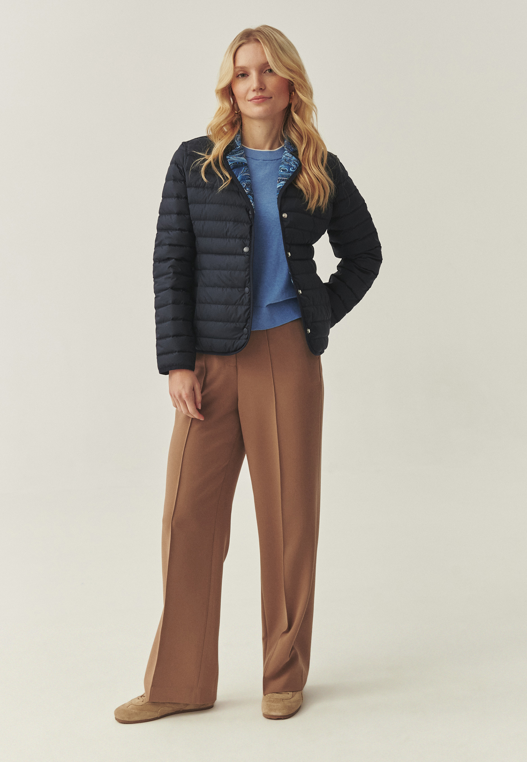 PUCHOWA KURTKA PRZEJŚCIOWA - KRISA 1 GRANATOWY 2