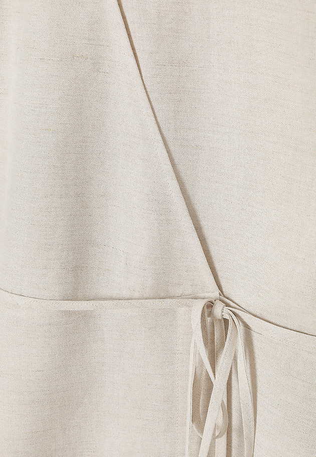 ENVELOPE DRESS WITH LINEN - AMANI 1 ENVELOPE DRESS WITH LINEN - AMANI 1 BEŻOWY 7