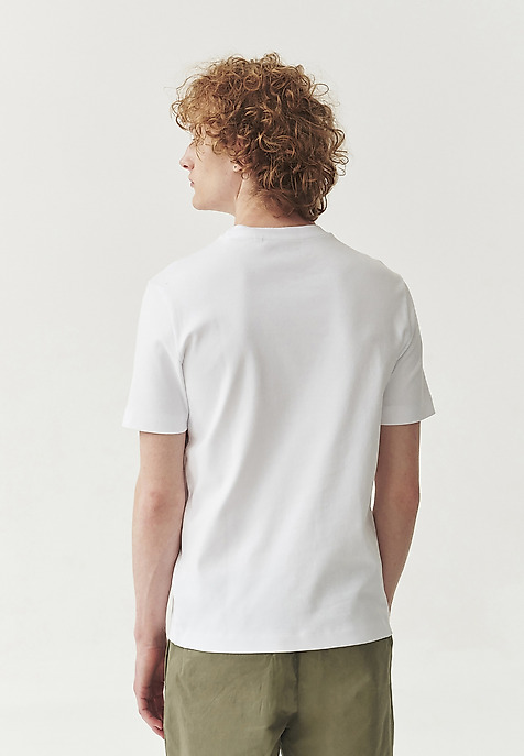 BAWEŁNIANY T-SHIRT MĘSKI — IAN BIAŁY 2