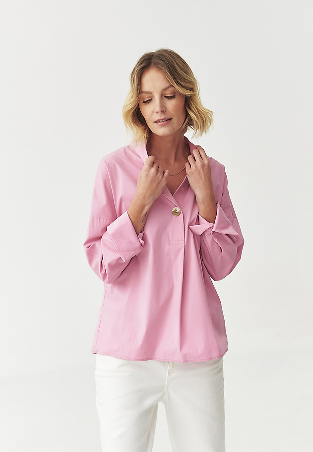 PASTELNA BLUZA Z OVRATNIKOM - LOTARI PASTELNA BLUZA Z OVRATNIKOM - LOTARI ROŽNATA 11