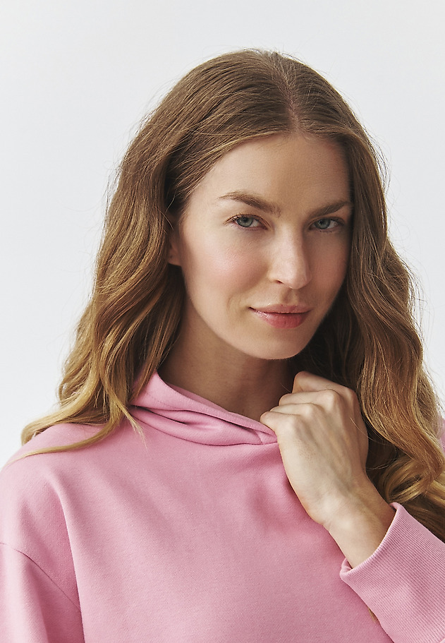 PASTEL HOODED SWEATSHIRT — NULA PASTEL HOODED SWEATSHIRT — NULA RÓŻOWY 5